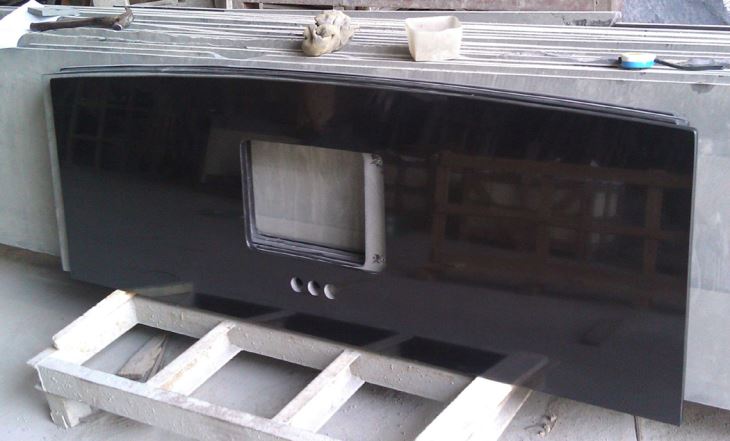 Kína Black Granite Bowed Vanity Tops