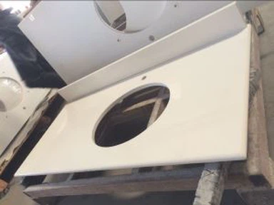 Sérsniðin baðherbergi kvars hégómi efst