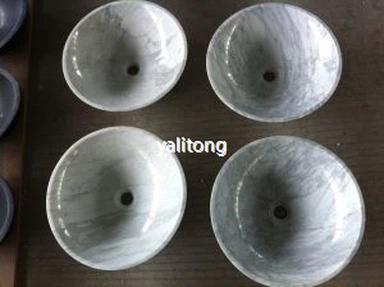 Oval White Carrara marmara skipsvaskur
