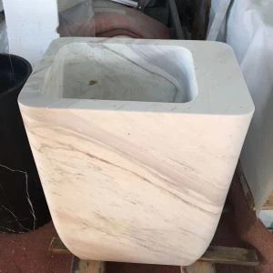 Volakas hvítur marmari solid vaskur